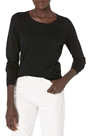 Amazon Maglione Girocollo Leggero A Maniche Lunghe (Taglie Forti Disponibili) Donna, , XXL Plus