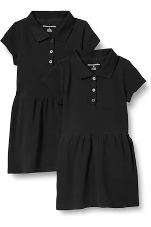 Amazon Vestito Polo in piqué a Maniche Corte Bambine e Ragazze, Pacco da 2, , 3 Anni