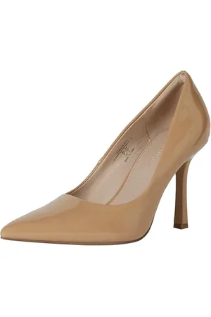 THE DROP Scarpe da donna Parish, con tacco e fiocco, marrone chiaro verniciato, 38.5 EU