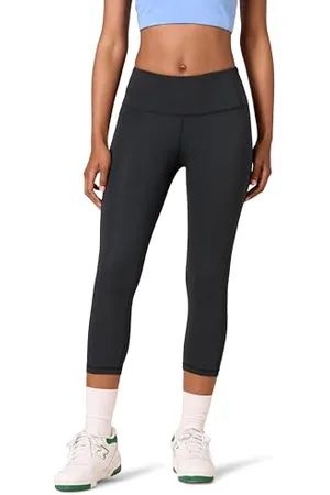 Amazon Leggings Capri Sportivi Modellanti per Allenamento a Vita Media Donna, , L