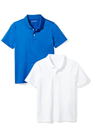 Amazon Polo Sportive da Allenamento Bambini e Ragazzi, Pacco da 2, , 9 Anni