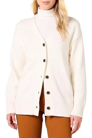 Amazon Maglione Cardigan Comodo dal Peso Medio con Scollo a V Donna, , XS