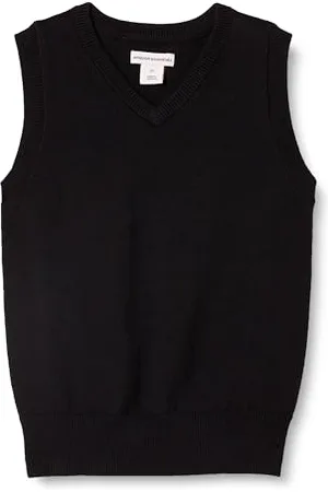 Amazon Maglione Smanicato con Scollo a v in Cotone in Stile Uniforme Bambini e Ragazzi, , 5 Anni