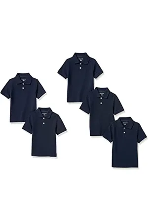 Amazon Polo in piqué a Maniche Corte Bambini e Ragazzi, Pacco da 5, , 10 Anni