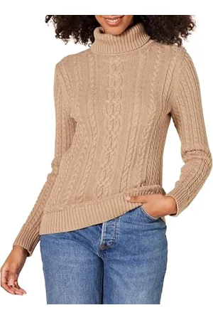 Amazon Maglione A Collo Alto Intrecciato con Screziatura (Taglie Forti Disponibili) Donna, , S