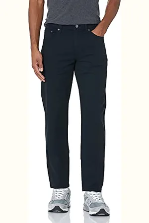Amazon Pantaloni in Twill Elasticizzati con 5 Tasche con Taglio Dritto Uomo, , 31W / 32L