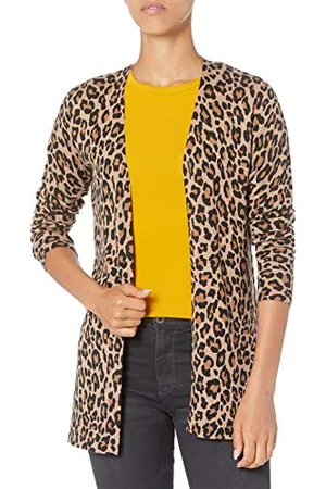 Amazon Cardigan Leggero Aperto sul Davanti (Disponibile in Taglie Forti) Donna, , XXL