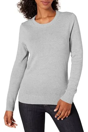 Amazon Maglione A Girocollo in 100% Cotone (Disponibile in Taglie Forti) Donna, , M