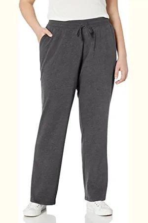 Amazon Pantaloni Sportivi in Pile a Gamba Dritta vestibilità Regular (Disponibili in Taglie Forti) Donna, , XL