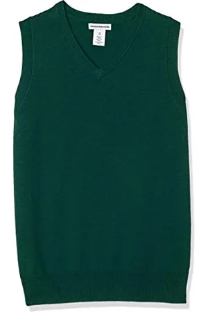 Amazon Maglione Smanicato con Scollo a v in Cotone in Stile Uniforme Bambini e Ragazzi, , 5 Anni