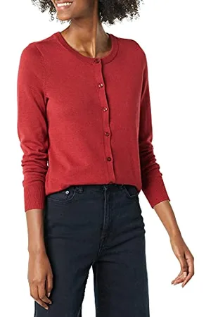 Amazon Cardigan Girocollo Leggero (Taglie Forti Disponibili) Donna, , S