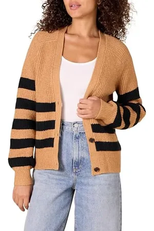 Amazon Cardigan Blouson a Coste Morbido al Tatto Donna, , L
