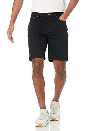 Amazon Pantaloncini a 5 tasche elasticizzati con cuciture interne vestibilità aderente interno gamba 23 cm Uomo, , 30W