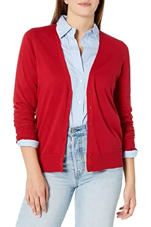 Amazon Cardigan Leggero Girocollo (Disponibile in Taglie Forti) Donna, , XXL Plus