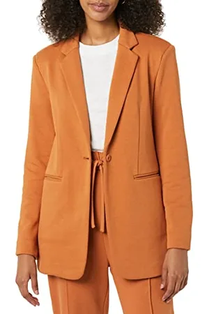 TEREA Blazer da donna Amora in spugna francese, marrone argilla, XXL