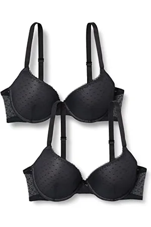 IRIS & LILLY Reggiseno Push-Up in Rete Donna, Pacco da 2, , 3C