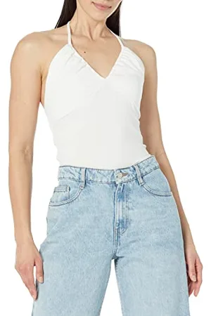 THE DROP Top da donna Eshika, essenziale, con scollo all’americana, , XXL, taglia forte