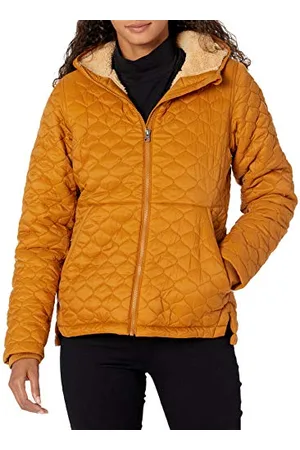 Amazon Piumino Leggero Trapuntato con Cappuccio Foderato in Sherpa Impermeabile con Cerniera Integrale Donna, , S