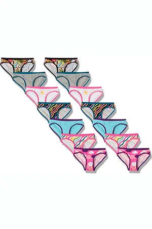 Amazon Intimo Bikini Bambine e Ragazze, Pacco da 14, , 6-7 Anni