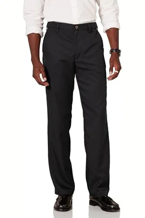 Amazon Pantaloni Classici con Vita Espandibile e Piatti sul Davanti Uomo, , 34W / 32L