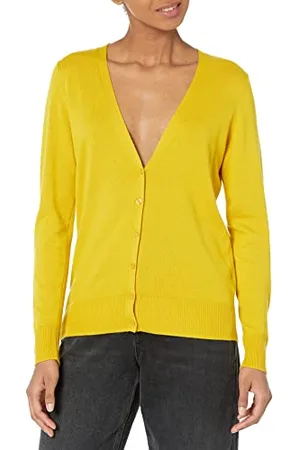 Amazon Cardigan Leggero Girocollo (Disponibile in Taglie Forti) Donna, , S
