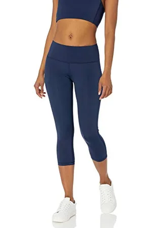 Amazon Leggings Capri Sportivi Modellanti per Allenamento a Vita Media Donna, , XS