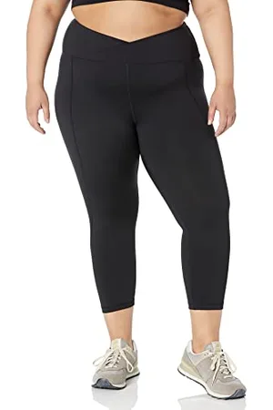 Amazon Crea i tuoi leggings Studio Sculpt a vita incrociata lunghezza capri (In precedenza Core 10) Donna, , XS