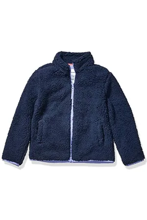 Amazon Giacca con Cerniera Integrale in Pile Sherpa Bambine e Ragazze, , 11-12 Anni
