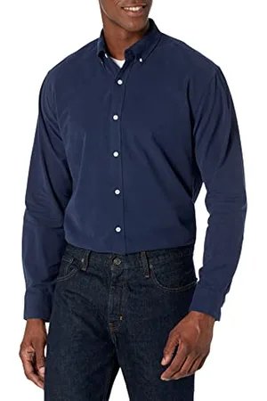 Amazon Camicia Oxford a Maniche Lunghe dalla vestibilità Standard Uomo, , XS