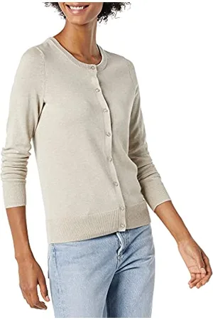 Amazon Cardigan Girocollo Leggero (Taglie Forti Disponibili) Donna, , XS