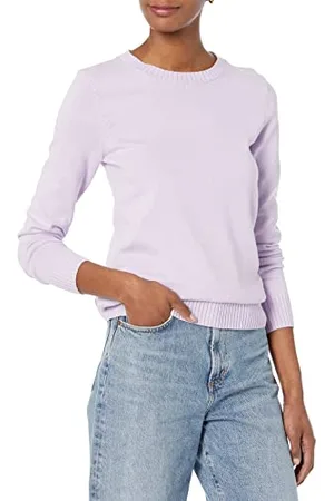 Amazon Maglione A Girocollo in 100% Cotone (Disponibile in Taglie Forti) Donna, , S