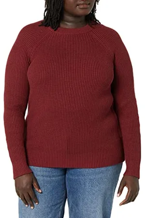 Amazon Maglione Girocollo a Coste (Taglie Forti Disponibili) Donna, , XL