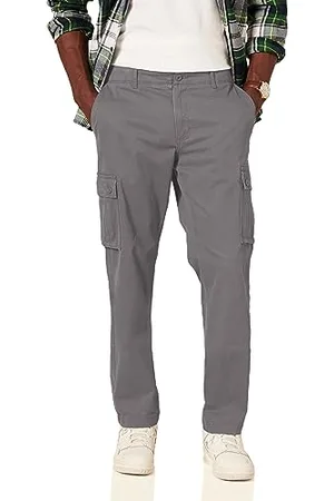 Amazon Pantaloni cargo elasticizzati dal taglio dritto (disponibili nelle taglie Big & Tall) Uomo, , 48W / 32L