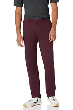 Amazon Pantaloni Chino Elasticizzati Casual vestibilità Sportiva (Disponibili in Taglie Extra Forti) Uomo, , 35W / 30L