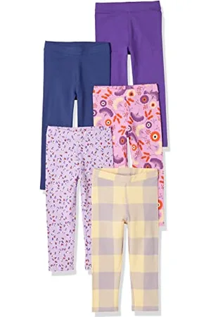 Amazon Leggings Bambine e Ragazze, Pacco da 5, , 11-12 Anni