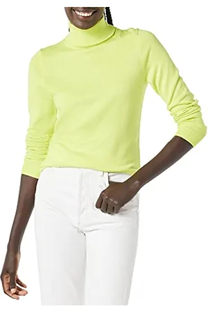 Amazon Maglione A Collo Alto E Maniche Lunghe Leggero con vestibilità Classica (Taglie Forti Disponibili) Donna, , S
