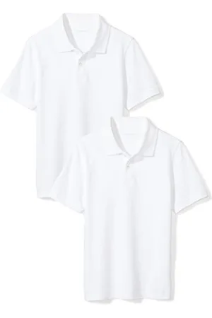 Amazon Polo in piqué a Maniche Corte Bambini e Ragazzi, Pacco da 2, , 5 Anni