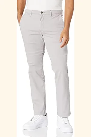Amazon Pantaloni chino elasticizzati casual vestibilità aderente Uomo, , 40W / 32L