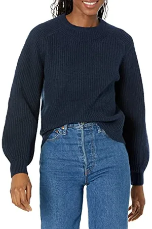 Amazon Maglione a costine a girocollo Donna, , XXL