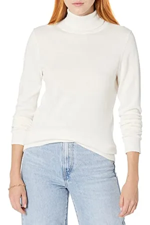 Amazon Maglione A Collo Alto E Maniche Lunghe Leggero con vestibilità Classica (Taglie Forti Disponibili) Donna, , XXL