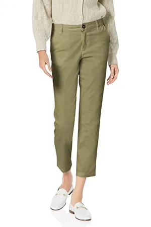 Amazon Pantaloni Kaki Aderenti A Vita Medio Alta con Gamba Affusolata (Disponibili in Taglie Forti) Donna, , 68 Plus