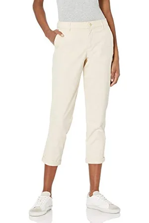 Amazon Pantaloni Kaki Aderenti A Vita Medio Alta con Gamba Affusolata (Disponibili in Taglie Forti) Donna, , 54