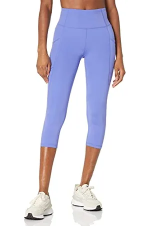 Amazon Leggings Capri Sportivi Modellanti per Allenamento a Vita Alta con Tasche (Disponibili in Taglie Forti) Donna, , 6XL Plus