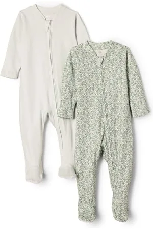 Amazon X Sofia Grainge Pagliaccetto in Cotone per Dormire E Giocare Unisex Bimbi, Pacco da 2, , 0 Mesi