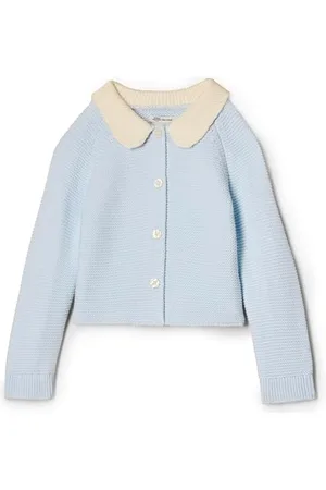 Amazon X Sofia Grainge Giacca in Maglia con Colletto Peter Pan Unisex Bambini e Ragazzi, , 4 Anni