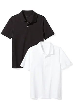 Amazon Polo in piqué a Maniche Corte Bambini e Ragazzi, Pacco da 2, , 8 Anni