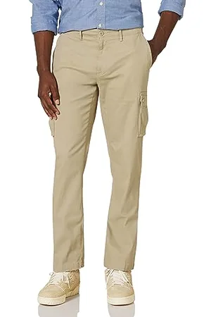 Amazon Pantaloni cargo elasticizzati dal taglio dritto (disponibili nelle taglie Big & Tall) Uomo, , 58W / 34L