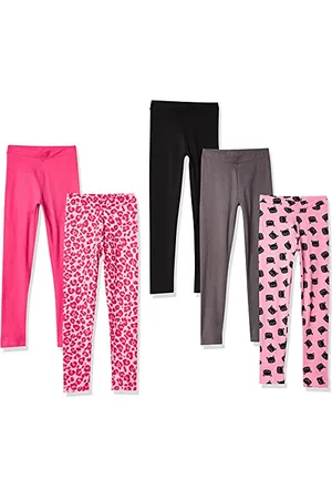 Amazon Leggings Bambine e Ragazze, Pacco da 5, , 4 Anni