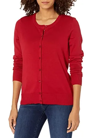 Amazon Cardigan Girocollo Leggero (Taglie Forti Disponibili) Donna, , XXL Plus