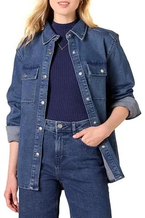 Amazon Camicia Pesante in Denim con vestibilità Oversize Donna, , XL